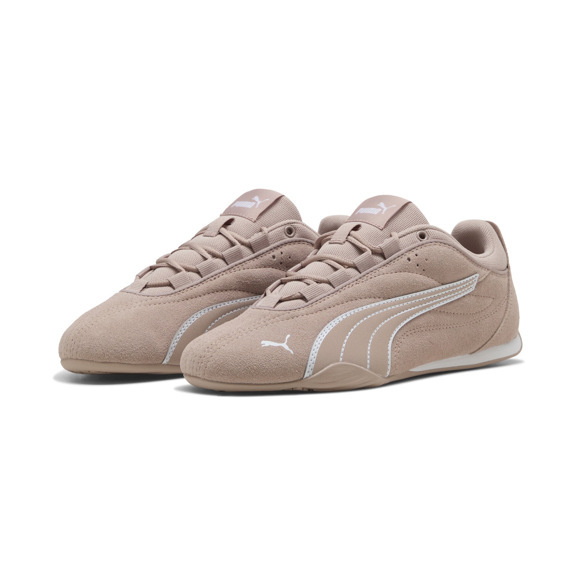 Sneaker PUMA "PUMA Catch Soleil Sneakers Damen", Damen, Gr. 38, rose latte weiß beige, Obermaterial: Textil, Kuhleder, Synthetik, Leder; Futter: Textil; Innensohle: Textil; Laufsohle: Gummi, Schuhe Sneaker