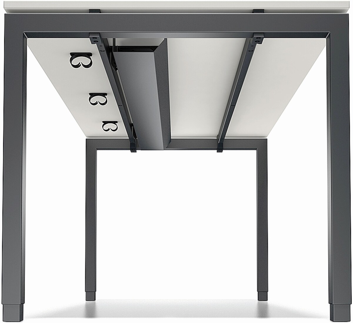 Bisley Kabelkanal für Schreibtisch Cito 1800mm Farbe anthrazitgrau Image