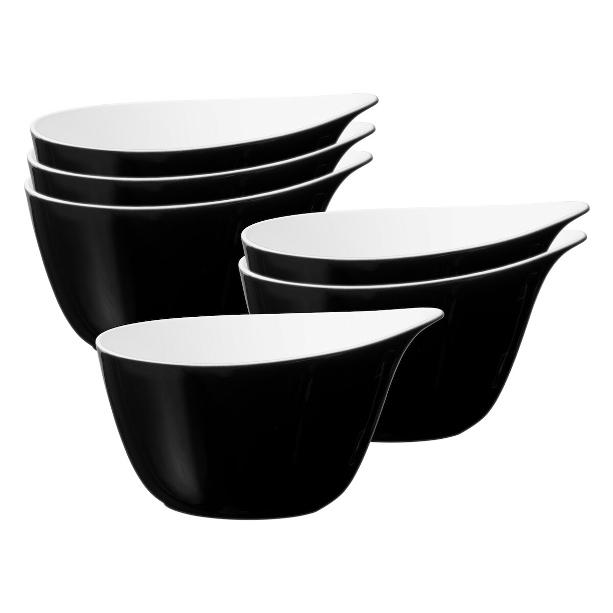 Seltmann Weiden Life Fashion Müslischale 16 x 14 cm 6er Set - Glamorous Black Image