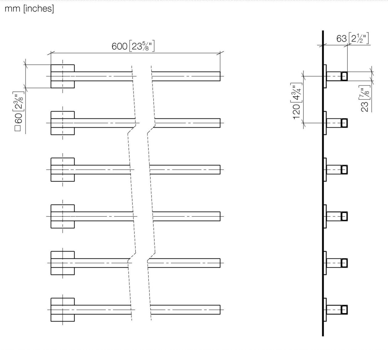 Dornbracht Handtuchwärmer, 6-fach 83316980-33 Image