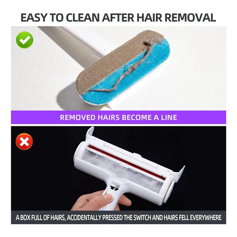 B62B-Katzenhaarentferner für Möbel, wiederverwendbarer Roller, Tierhaarentfernungswerkzeug, Teppichrechen für Haustiere Image