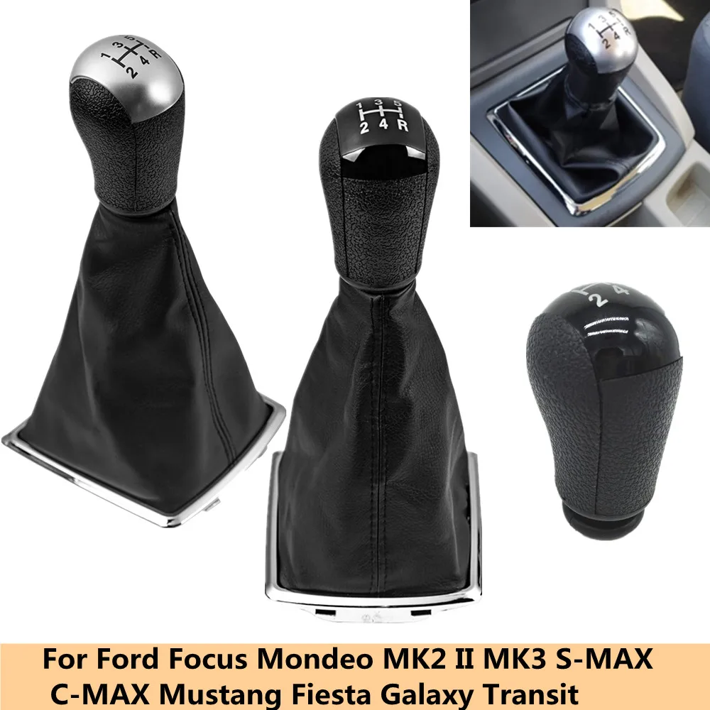 Per Ford Focus Mondeo MK2 II MK3 S-MAX C-MAX Mustang Fiesta Galaxy Transit 5/6 Velocità Auto Pomello Del Cambio Leva Del Cambio Stick penna