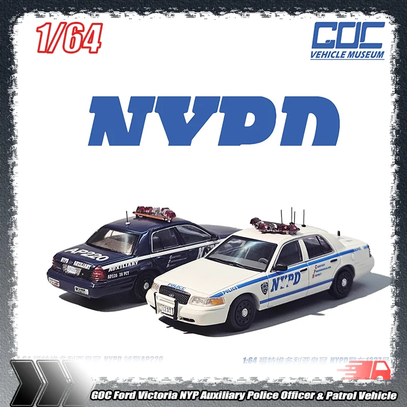 Mk Goc 1:64 2003 Modell Ford Victoria Crown Sheriff Polizeiauto Simuliertes Miniatur-Druckguss-Automodell Individuelles Kinderspielzeug Image