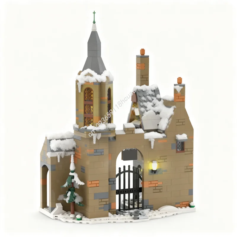 814-teiliger MOC Hogsmeade Süd-Eingang Harry Modellbausatz Konstruktions-Weihnachtsgeschenk Spielzeug DIY-Idee Bildungs-Bausteine für Kinder Image