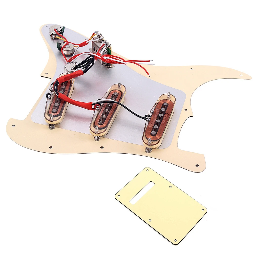 ABME Loaded Prewired SSS Alnico 5 Alnico V HOT Pickups Schlagbrett-Set für Strat-Gitarre Image