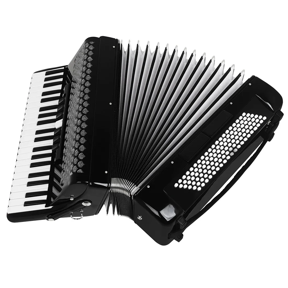 Kinder-Akkordeon mit 41 Tasten, Anfänger-Musikinstrument mit 120 Bässe, schwarze Dreifachfeder-Tastatur, Weihnachtsgeschenk Image