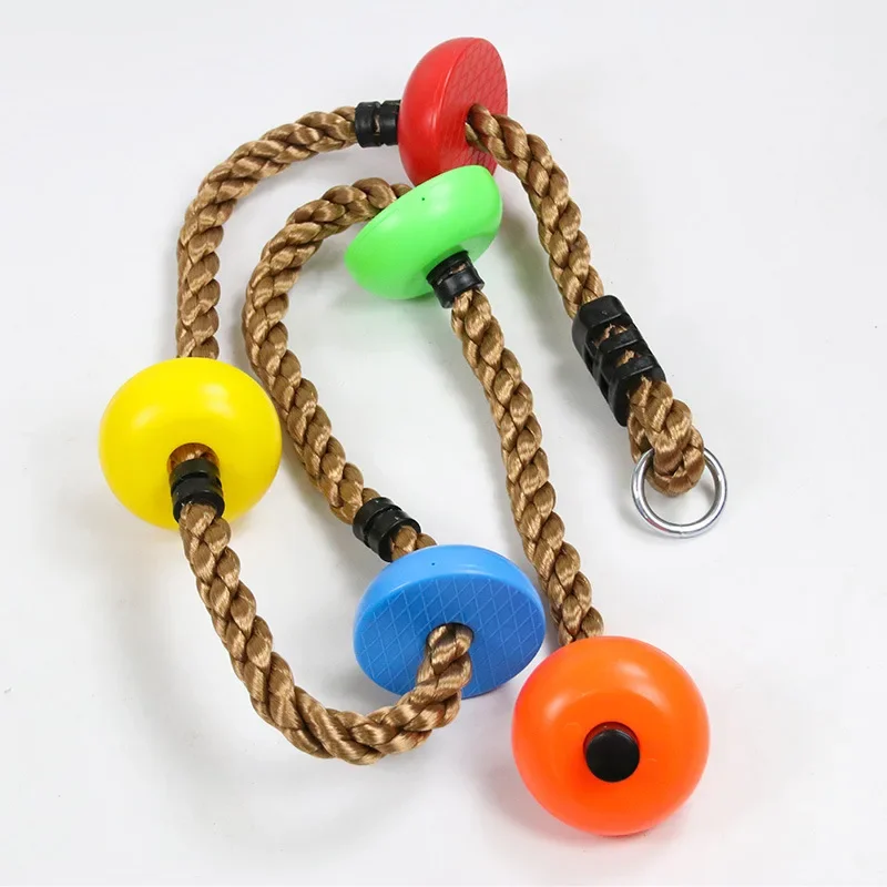 Kletterseile für Kinder, Scheiben-Kletterseil-Schaukel, Outdoor-Garten-Spielplatz-Spielzeug, Sportausrüstung, Armkraft-Übungen Image