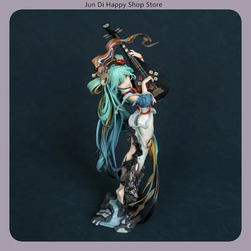 27 cm Miku Alten Chinesischen Stil Schöne Mädchen Spielen Musikinstrument Anime Abbildung Modell Statue Desktop Dekoration Geschenk Image