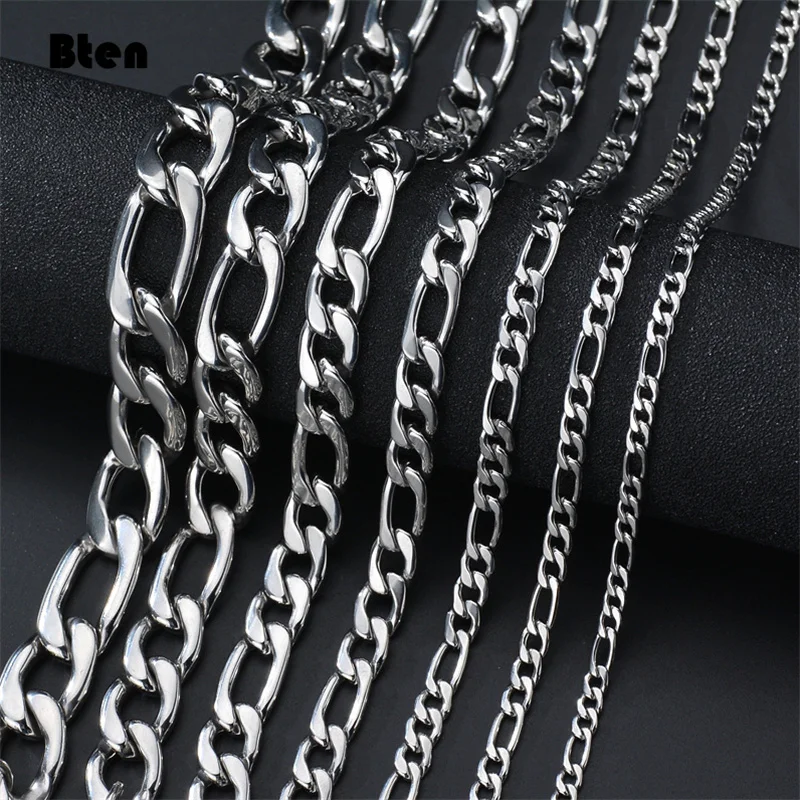 BTEN 2020 moda classica Figaro collana a catena da uomo in acciaio inossidabile collana lunga per uomo donna gioielli a catena