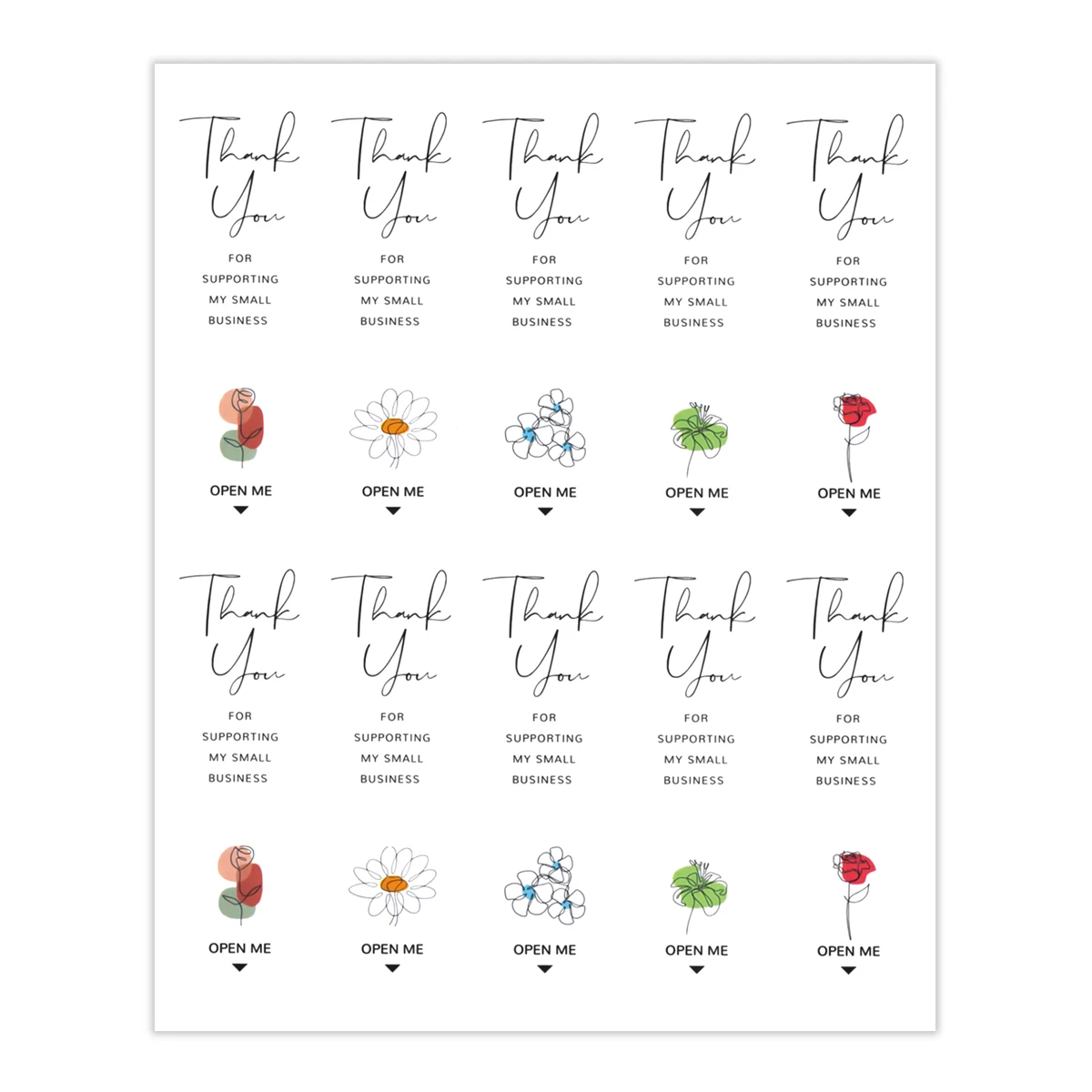 100 stücke Box Siegel Aufkleber, Rechteck Geschenk verpackung Etiketten, danke für Ihre Bestellung Aufkleber, dekorative Back Geschenk beutel Packagin Image