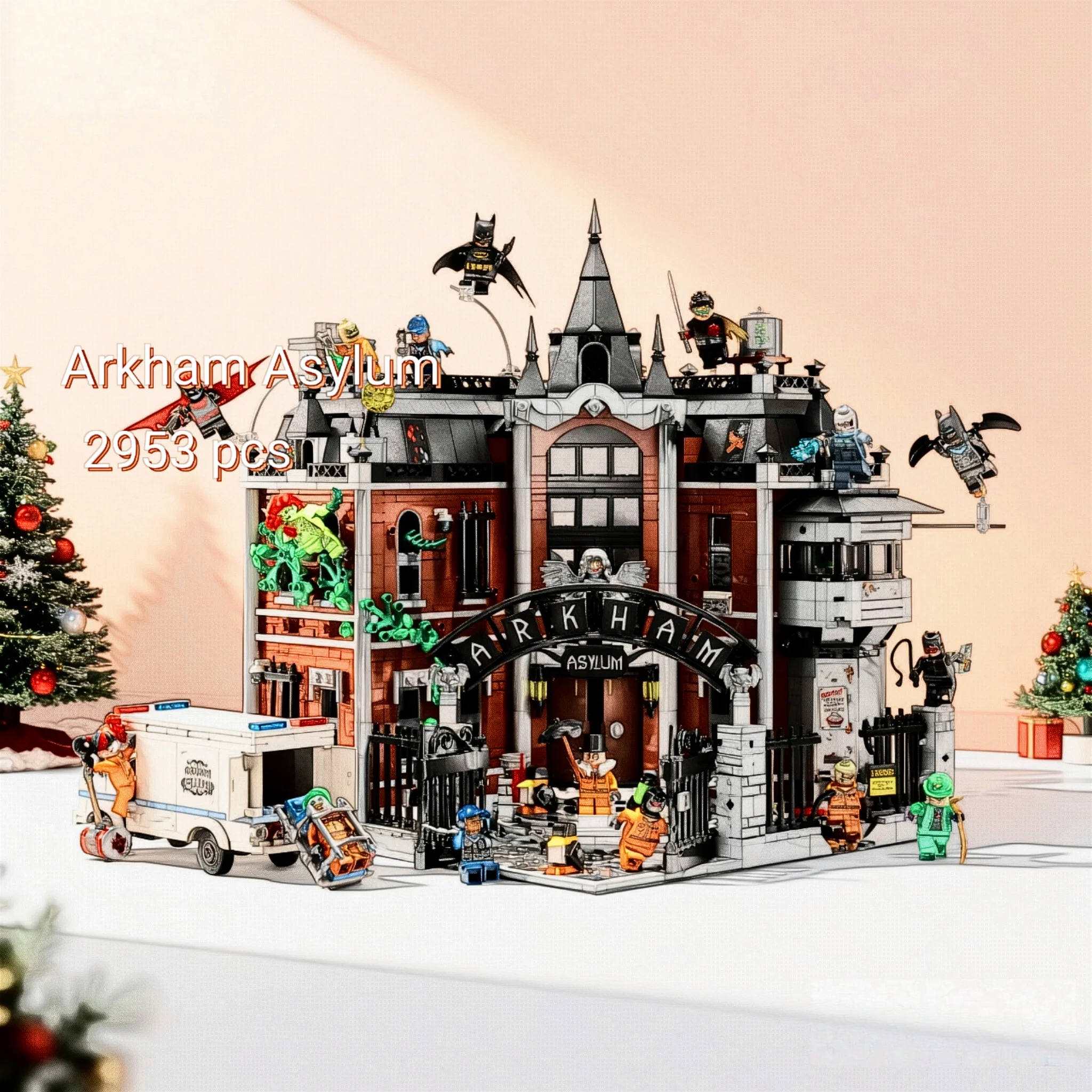 2026 MOC 76300 Arkham Asylum 2953 Teile Baumodell, Geeignet als Geburtstagsgeschenk, Spielzeug & Hobbys, Sammlermodell für Erwachsene Image