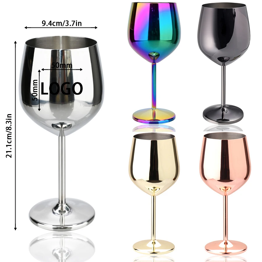 Bicchiere da vino personalizzato con il tuo LOGO, tazza TEXT con nome personalizzato, calice personalizzato in acciaio inossidabile, festa della mamma, regali di nozze sorpressi