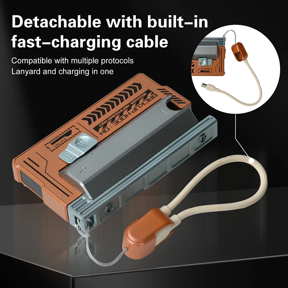 1-Zellen-21700-Powerbank-Gehäuse, 22,5 W, Schnellladebox mit Kabel, ohne Batterien, DIY-Typ-C-Anschluss, Batteriespeichergehäuse Image