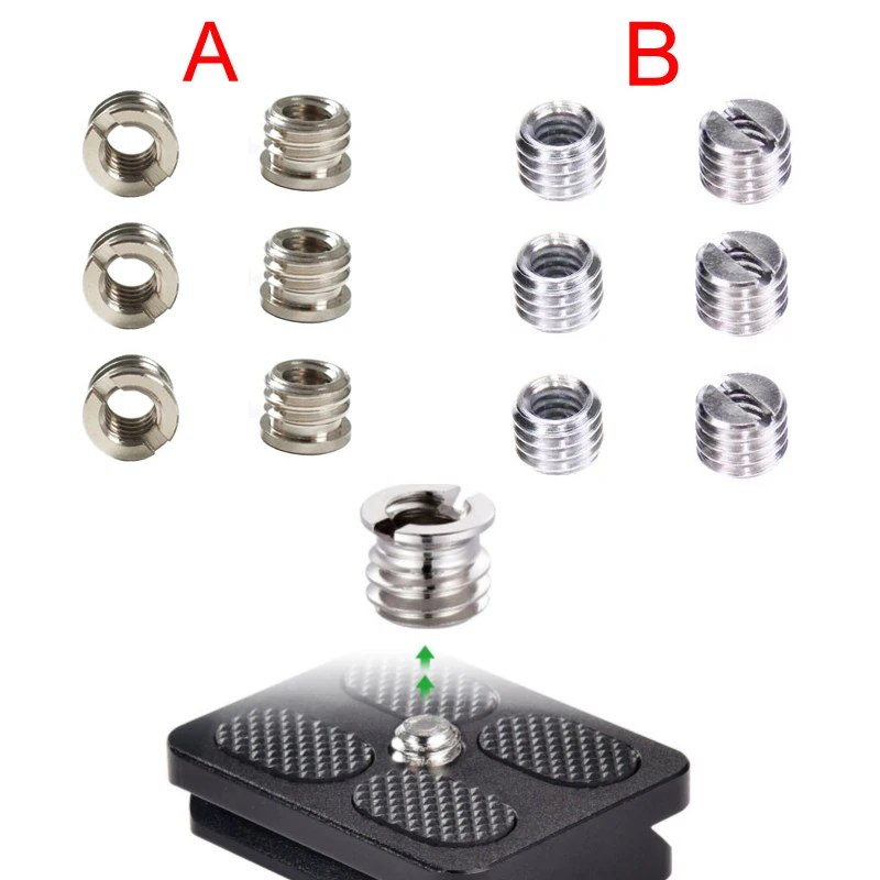 10 Stück 1/4 Zoll auf 3/8 Zoll Konvertierungsschraubenadapter für Stativ Image