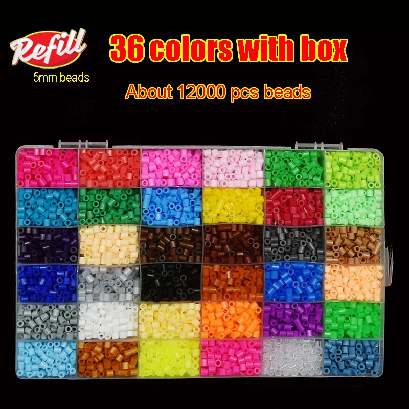 Perler Perlen-Set, 5 mm/2,6 mm, Hama-Perlen, ganzes Set mit Stecktafel und Eisen, 3D-Puzzle, DIY-Spielzeug, Kinder, kreatives handgefertigtes Bastelspielzeug, Geschenk Image