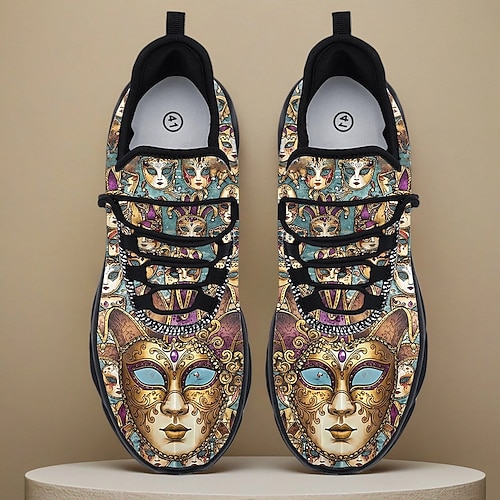 Herren-Sneaker für Karneval und Maskenbälle – farbenfrohes und lebendiges Kunstleder, perfekt für Karnevalspartys, Tanzveranstaltungen und festliche Anlässe. Image