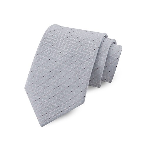 Krawatte aus Polyester für Herren, kleines Karomuster, verschiedene Farben, verstellbare Länge, geeignet für Hochzeiten, Business und Pendeln Image