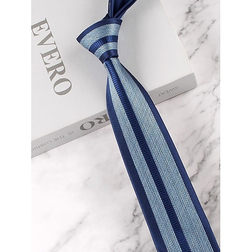 Herren-Krawatte aus Polyester mit klassischem Muster, schmale formelle Krawatte in mehreren Farben, Weihnachtsgeschenk-Accessoire für Hochzeiten, Geschäfts- und Feiertagspartys Image