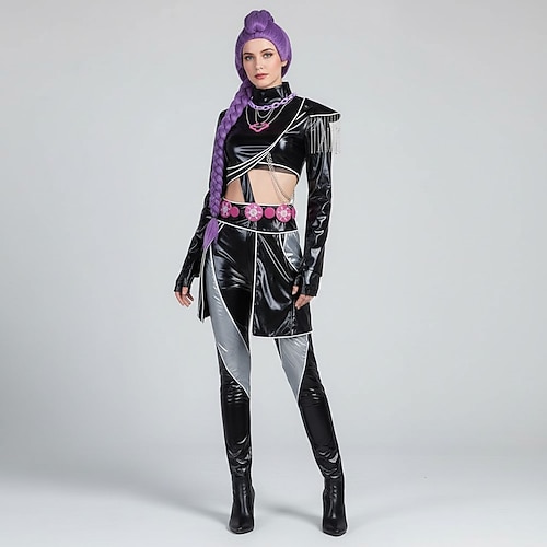 Kpop-inspiriert Von koreanischen Idolen inspiriert Idol Popstar Kostüm Bodysuits Festkleidung Virtuelles Idol for Damen Erwachsene Halloween Karneval Leistung Comic-Konzert Anime Expo Image