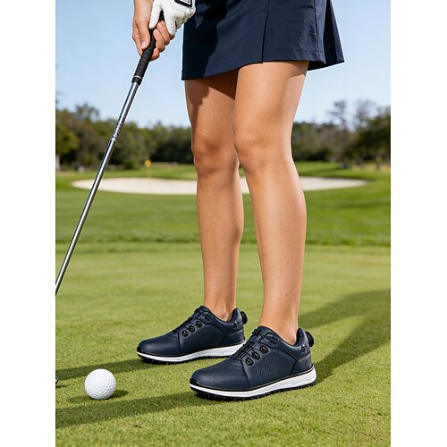 Pinke Golfschuhe für Damen – stylische, leichte Golfschuhe mit stoßdämpfender Sohle für Golf, Training, Spaziergänge und den Alltag Image