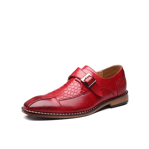 Braune Herren-Monk-Strap-Schuhe, polierte Oberfläche, Schnallenverschluss, klassischer, formeller Stil für Hochzeiten, Kirche und festliche Anlässe Image