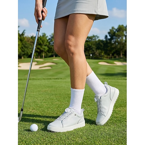 Schwarze Golfschuhe für Damen – bequeme Golfschuhe mit Spikes für Golfplatz, Driving Range, Spaziergänge und Outdoor-Aktivitäten Image