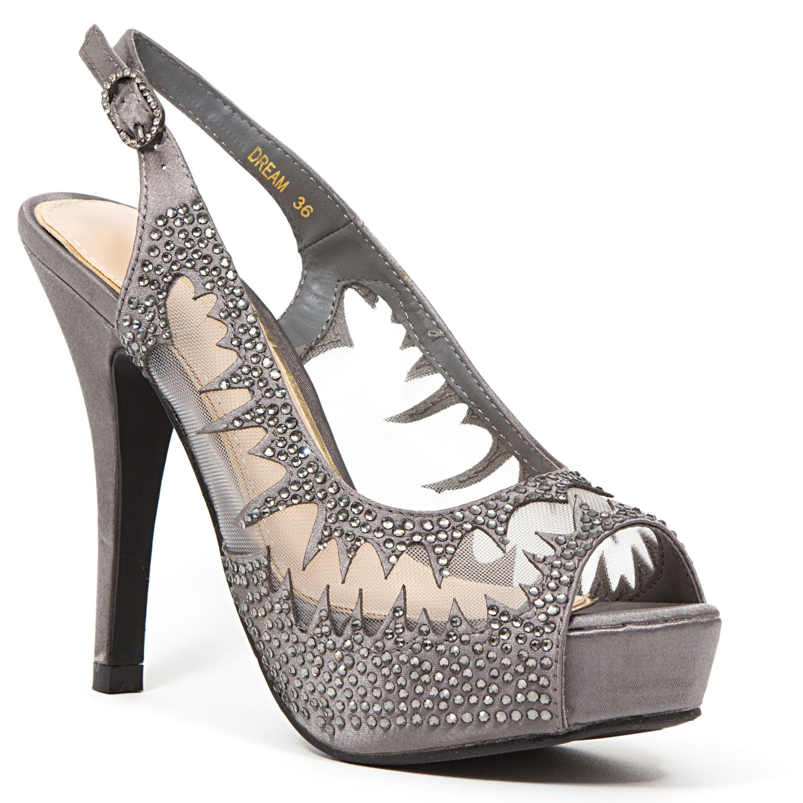 Lady Couture of NY Dream - Womens EURO 35 Pewter Sandal Medium