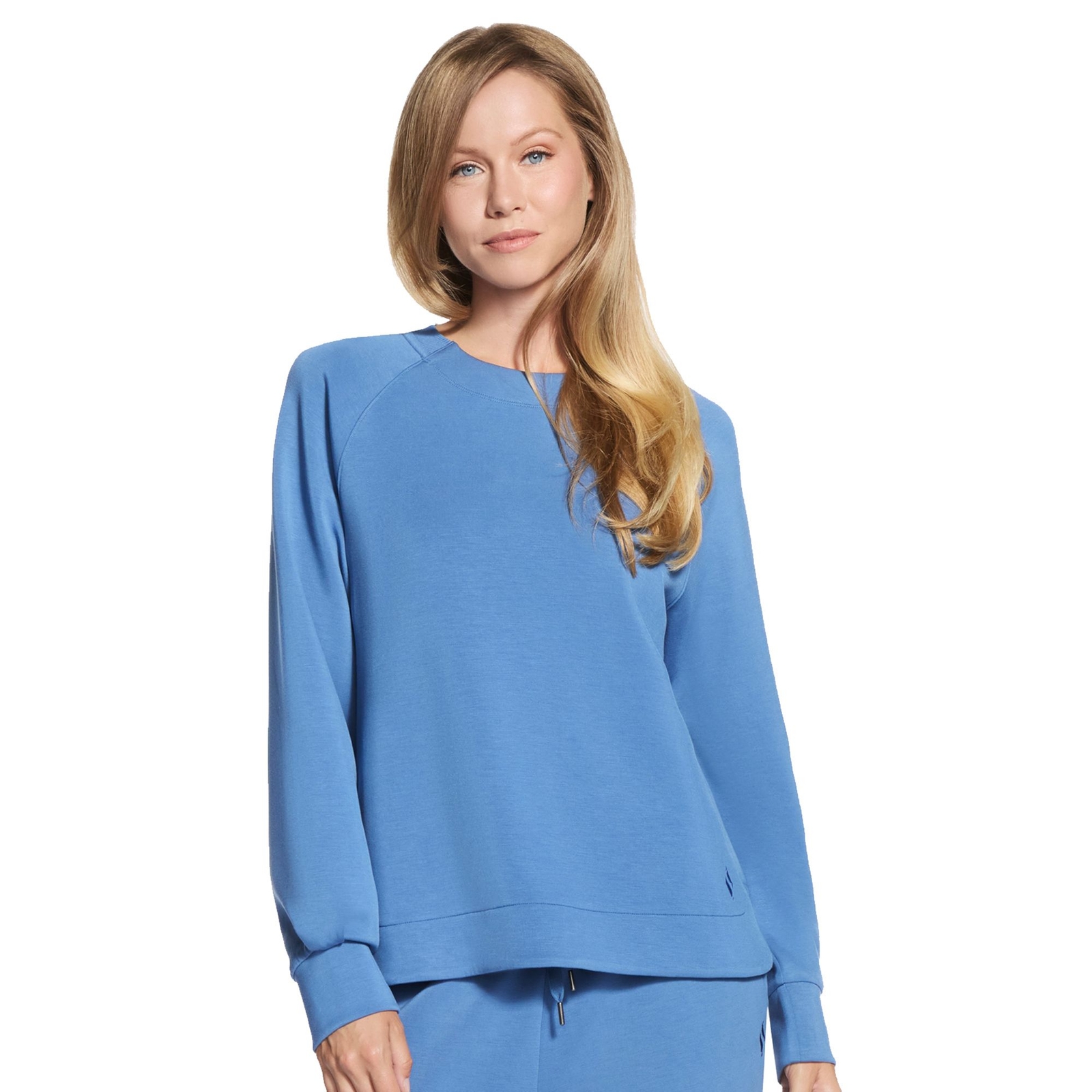 Skechers Women's Skechluxe Elevate Crewneck (Size L) Blue Dawn, Polyester,Rayon,Spandex