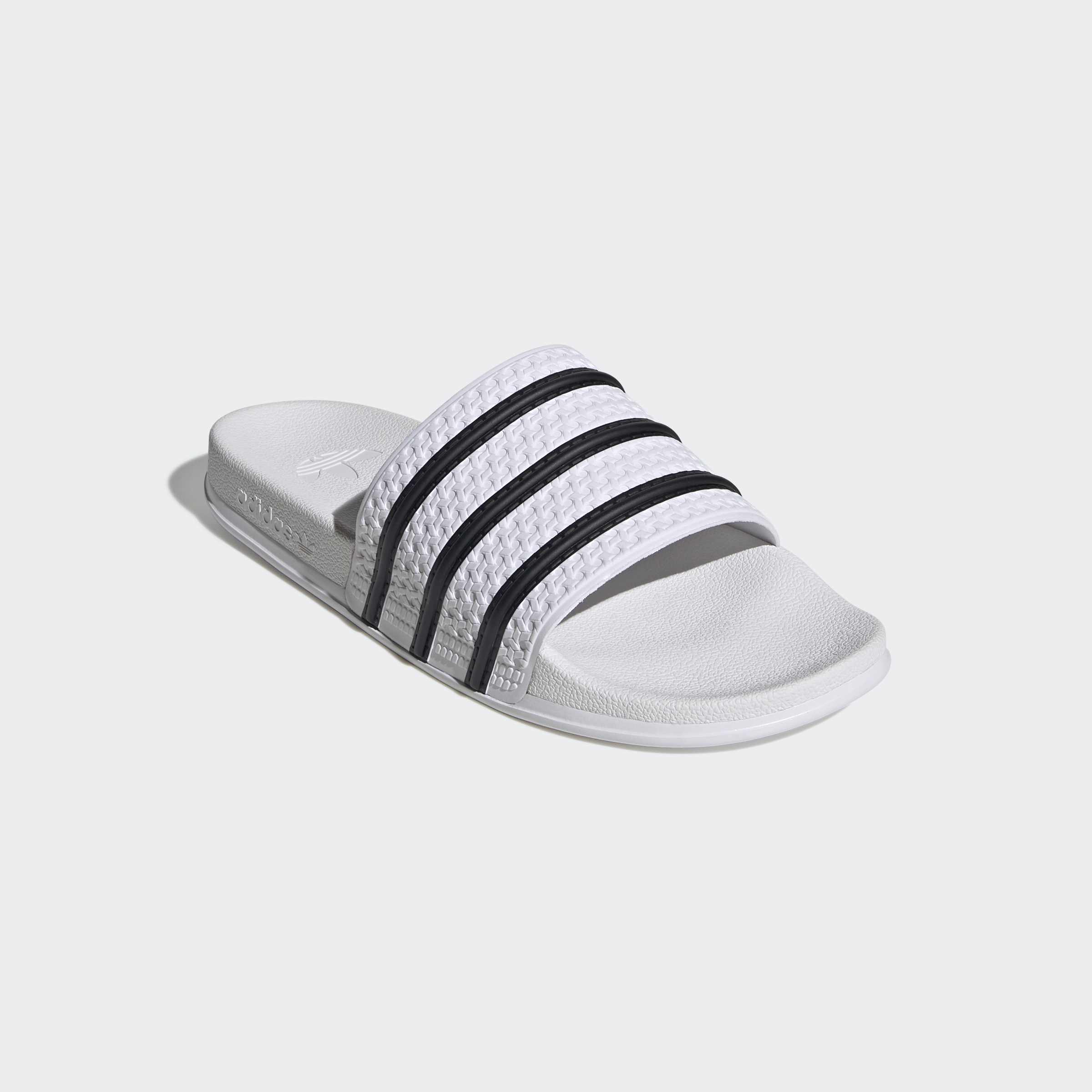 Badesandale ADIDAS ORIGINALS "ADILETTE OG CF BADESCHLAPPEN", Damen, Gr. 38, cloud weiß, core schwarz, ftwr weiß, Synthetik, Schuhe, Badelatschen