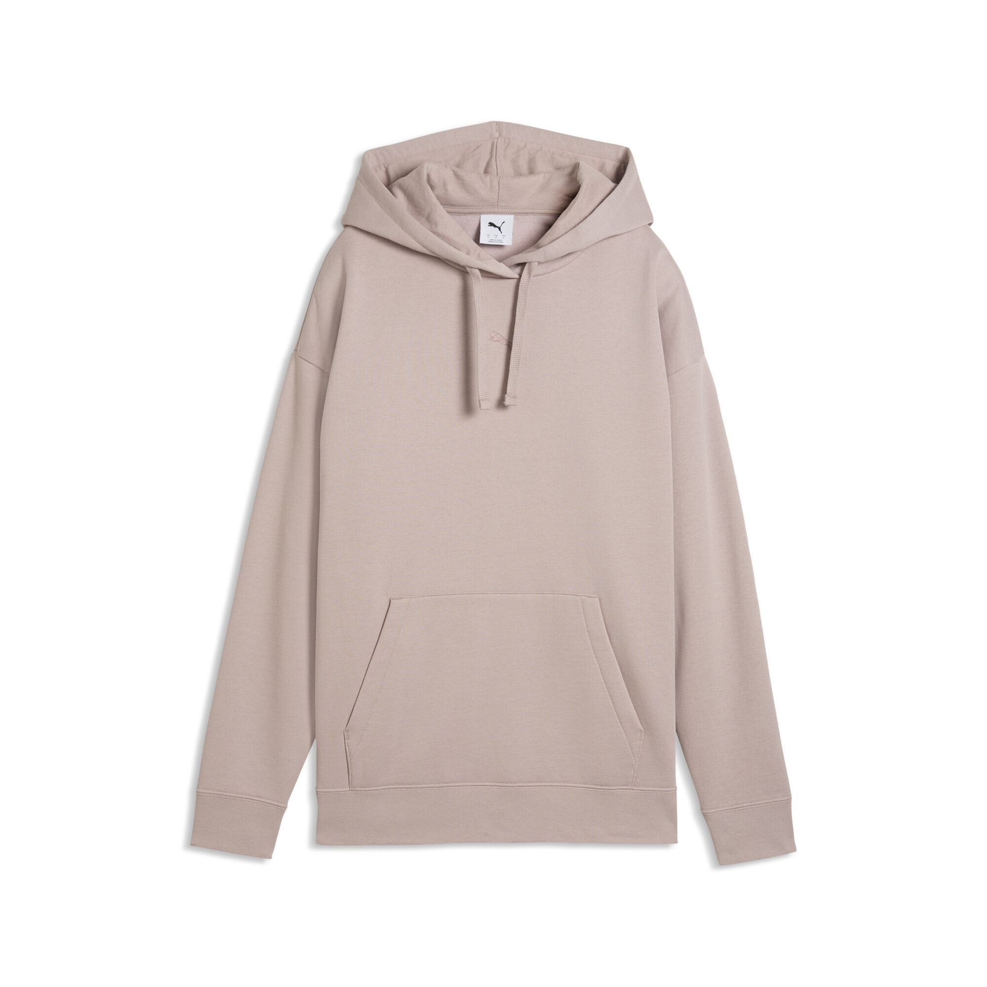 Hoodie PUMA "Essentials Fleece Relaxed Hoodie Damen", Damen, Gr. XS, rose latte beige, Obermaterial: 34% Polyester, 66% Baumwolle; Kapuzenfutter: 100% Baumwolle; Rippe: 3% Elasthan, 97% Baumwolle, relaxed fit, Sweatshirts Hoodie
