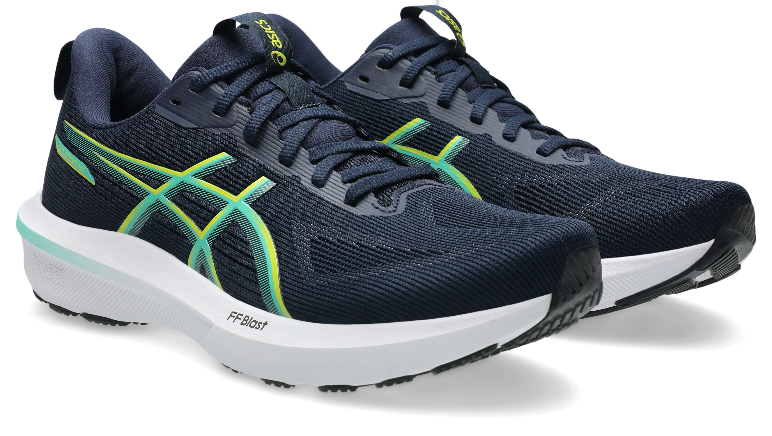 Laufschuh ASICS "GT-1000 14", Herren, Gr. 47, midnight, cacti, Synthetik, Schuhe Laufschuh, für mehr Stabilität
