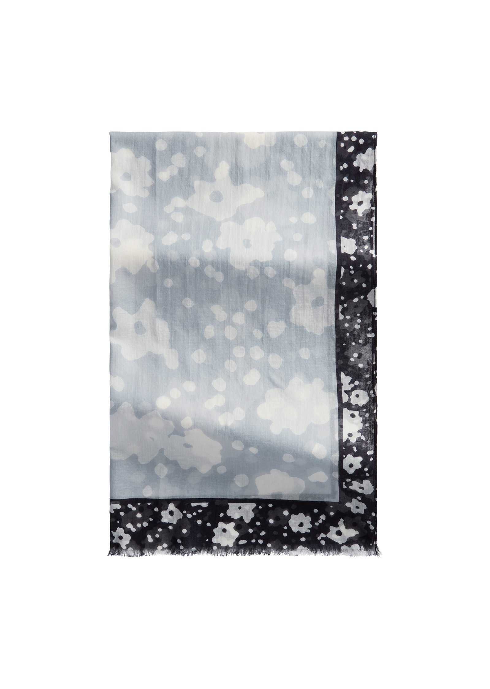 Schal MARC O'POLO "mit TENCEL™ Lyocell", Damen, medium blau, Obermaterial: 58% Modal, 42% Baumwolle, bedruckt, Modetücher Schal