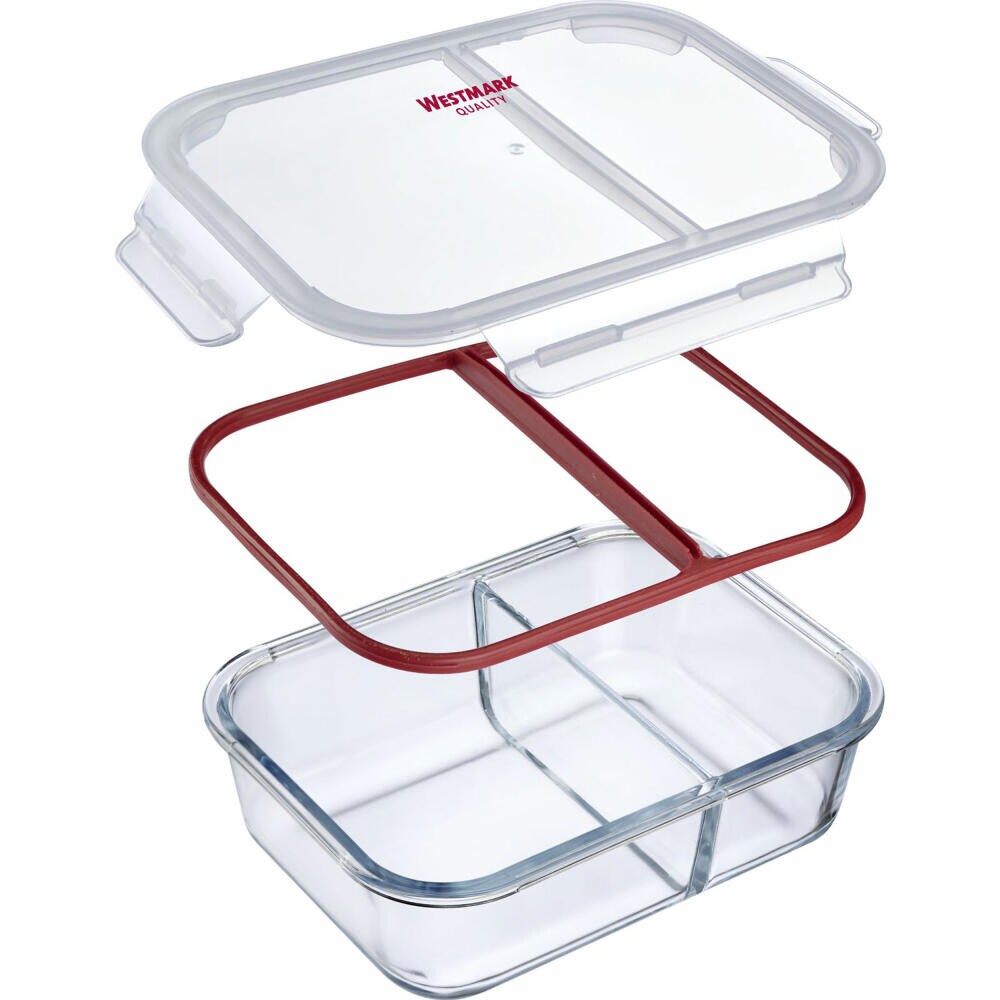 Westmark Glas-Frischhaltedose mit 2 separaten Fächern, 1380 ml, 234522E1 Image