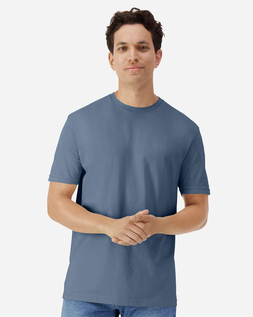 Gildan G3000 Light Cotton T-Shirt in Indigo Blue size Large 3000