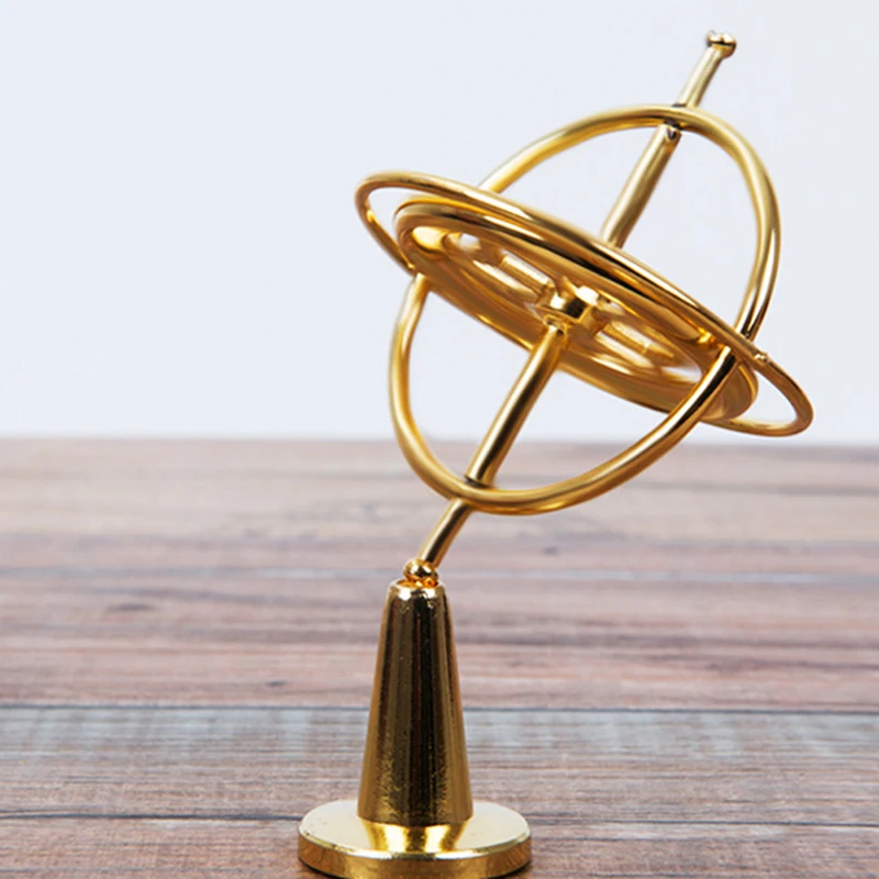 Metall Selbstausgleichendes Gyroskop Anti-Schwerkraft Dekompression Lernspielzeug Sechs Generationen Buntes Fingergyroskop Geschenk für Image