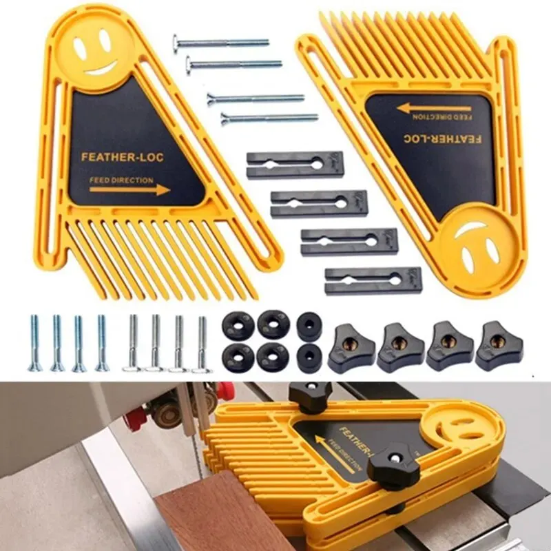 2er-Pack True Flex Featherboard – verstellbares Double Feather Loc Board – Sicherheitsführungs-Tischkreissägen-Schubblock für die Holzbearbeitung Image