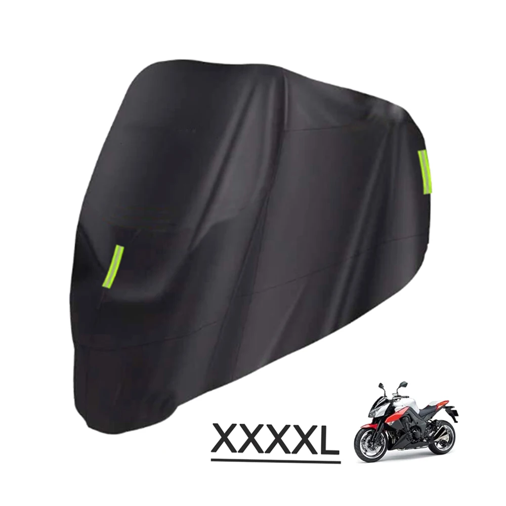 Universelle Motorradabdeckung für alle Jahreszeiten, wasserdichter Outdoor-Schutz gegen Staubreste, Regen, Wetter (M-XXXXL), 210D Oxford-Stoff Image