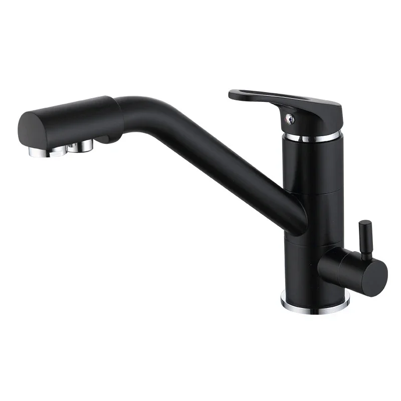 Rubinetto da cucina in ottone Rubinetto da cucina 3 in 1 Rubinetto da cucina con filtro Rubinetto miscelatore per bere, Lavello da cucina Cottura, Pulizia