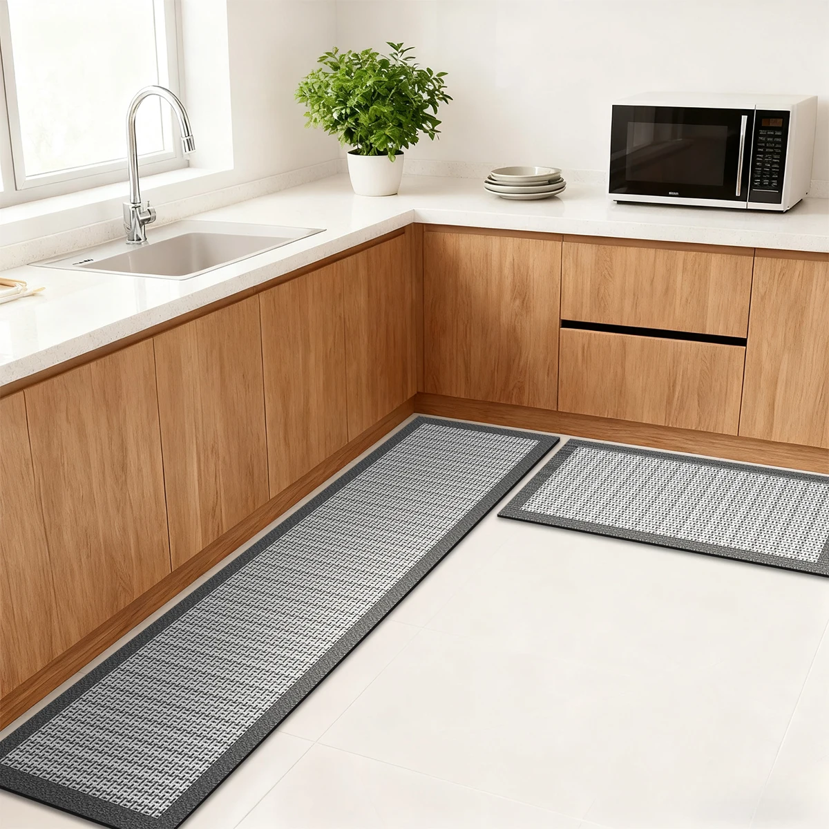 Kitchen diatomaceous earth printed non-slip mat long strip absorbent dining room mat bathroom mat entrance mat doormat