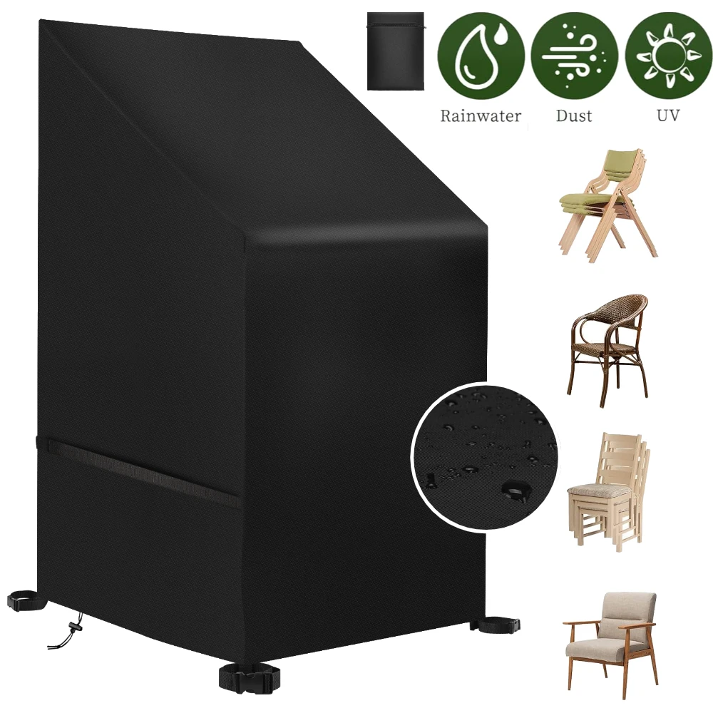 65x65x80x120cm Garden Stacking Chair Cover Waterproof 210D Oxford Garden Furniture Covers Stackable Outdoor Chairs Covers