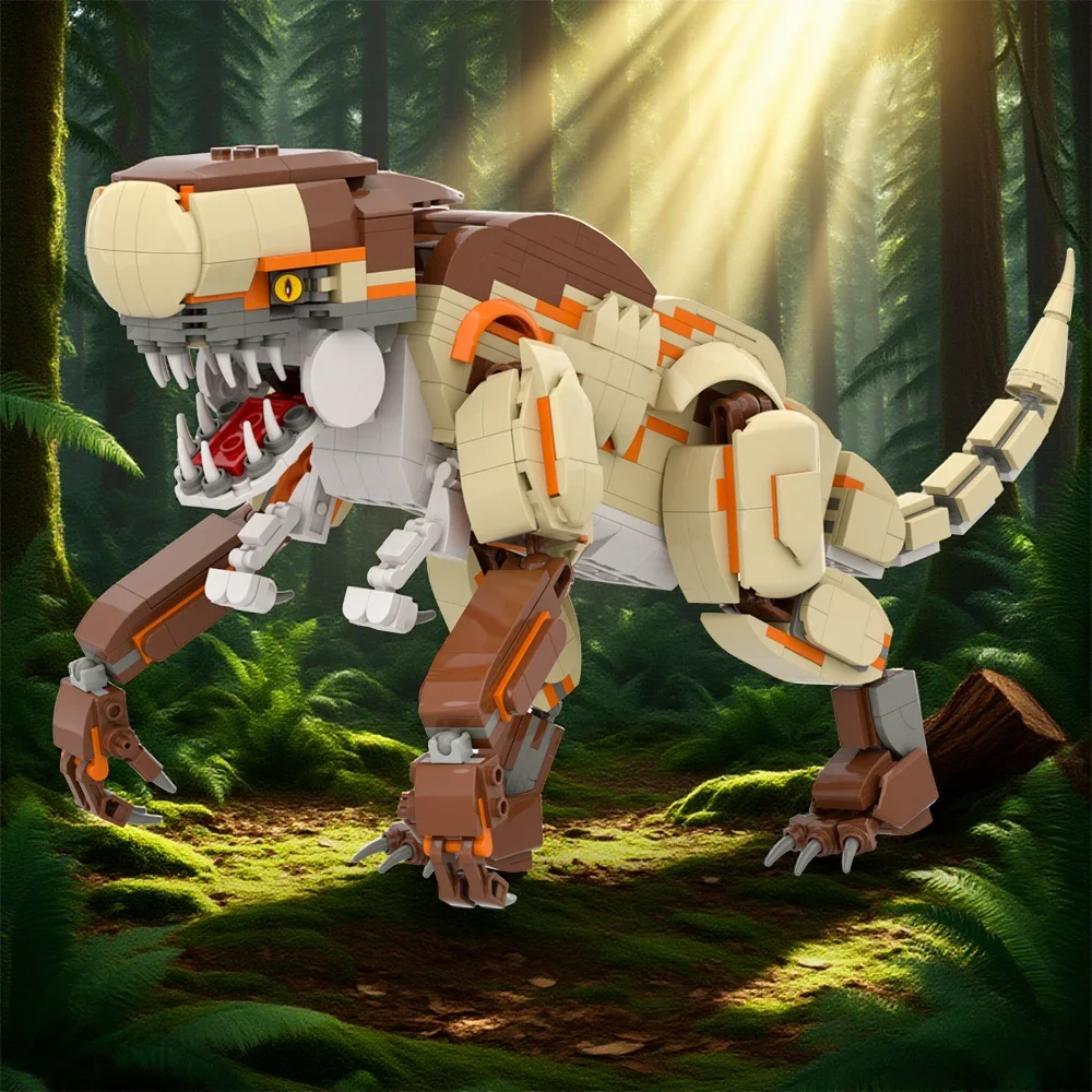 Jurassic Kreidezeit antike Kreatur Cunning Decapitation Dinosaurier Tyrannosaurus Rex Baustein Drache Drachenmann Modell Image