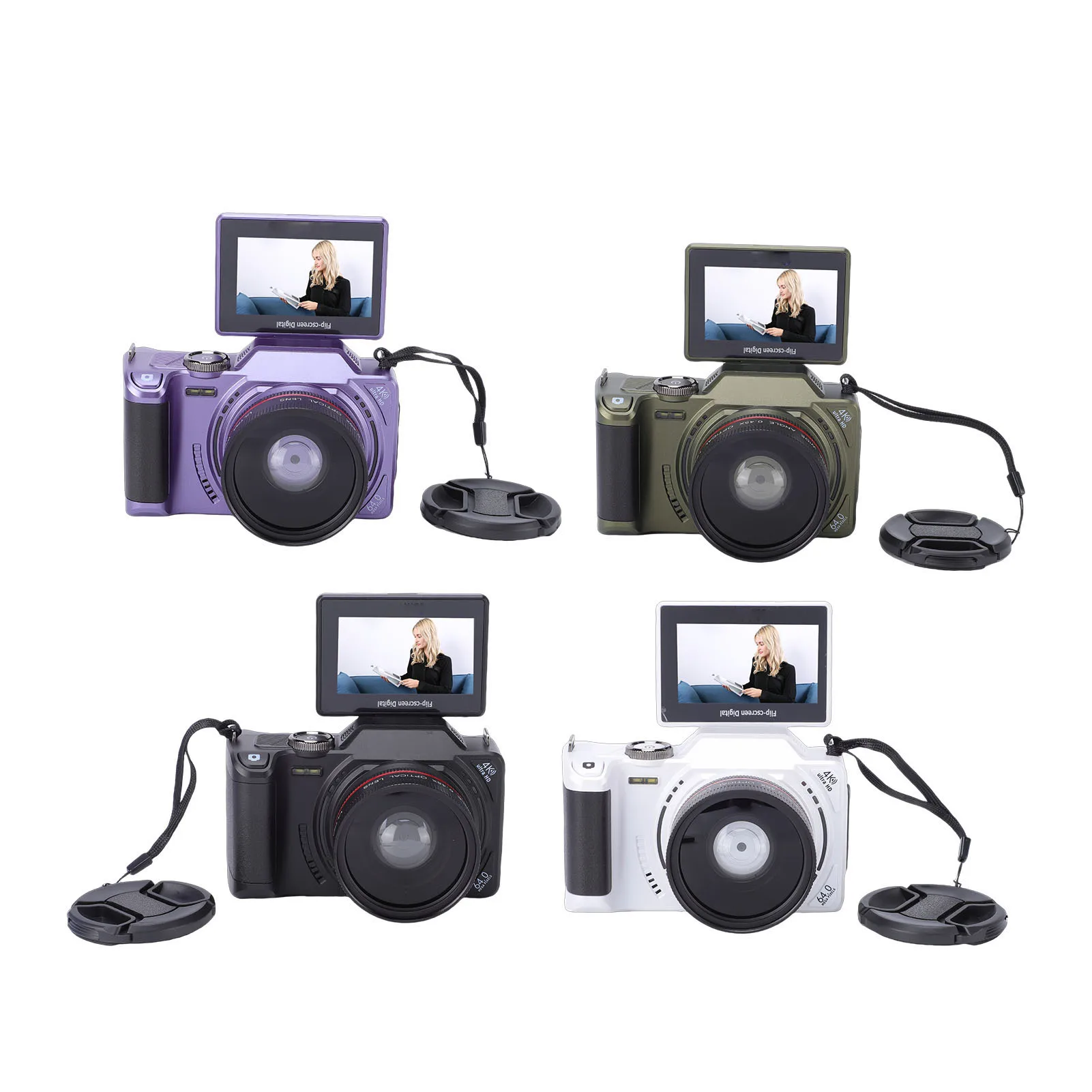 Appareil photo numérique 4K 64MP écran 3 pouces zoom 18X Autofocus WiFi appareil photo numérique Selfie pour la photographie appareil photo numérique Selfie