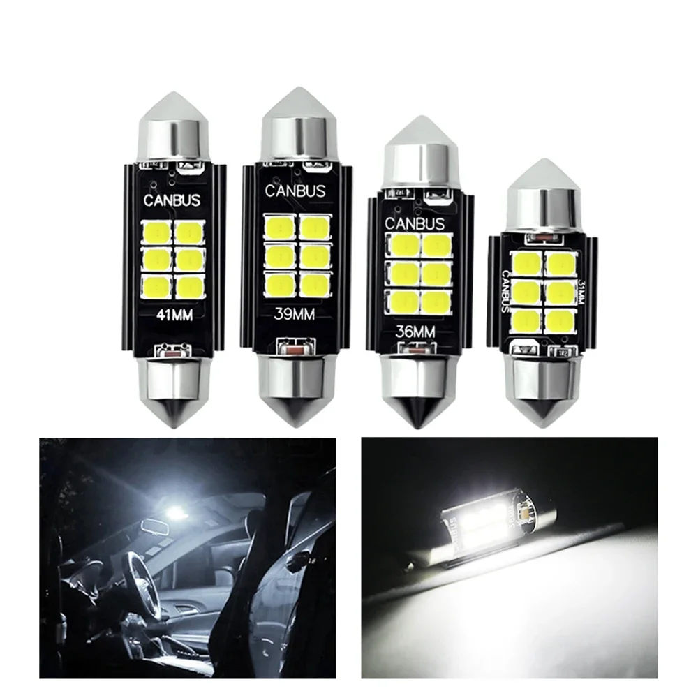 2 pièces C5W Led lumières intérieures feston 31mm led 36mm 39mm 41mm led lumière intérieure lecture dôme lumière Camping lumière carte lumière 12V