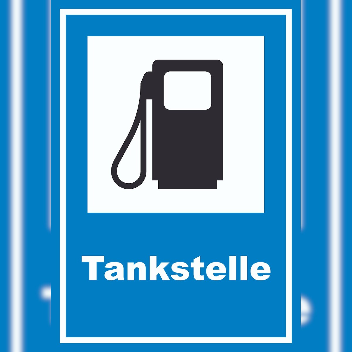 HB-Druck Tankstelle Schild A4 Rückseite selbstklebend Image