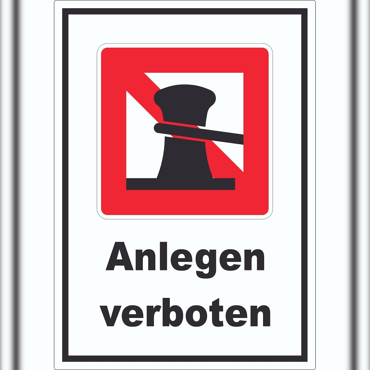 HB-Druck Anlegen verboten Aufkleber A4 (210x297mm) Image