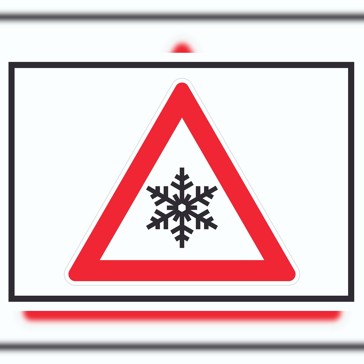 HB-Druck Achtung Frost Schnee Eis Symbol Schild A1 (594x841mm) Image