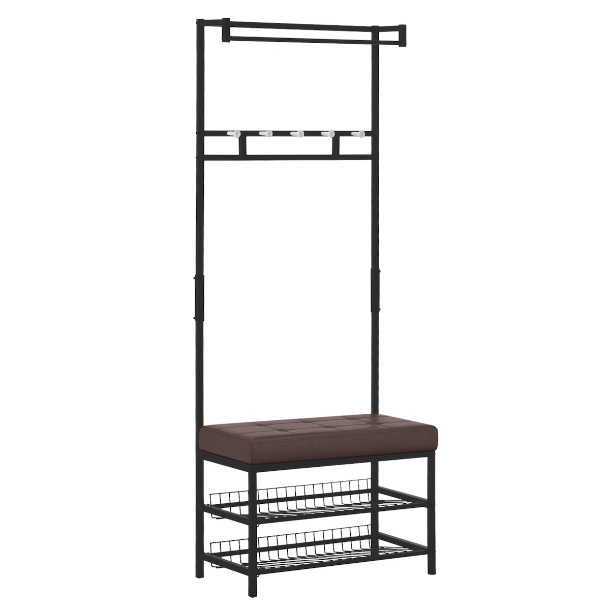 HOMCOM - Kleiderständer - 72,5L x 35B x 180H cm - mehrfarbig Image
