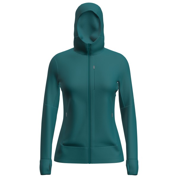 Icebreaker - Women's Merino 260 Quantum IV L/S Zip Hoodie - Merinohoodie Gr M blau/türkis