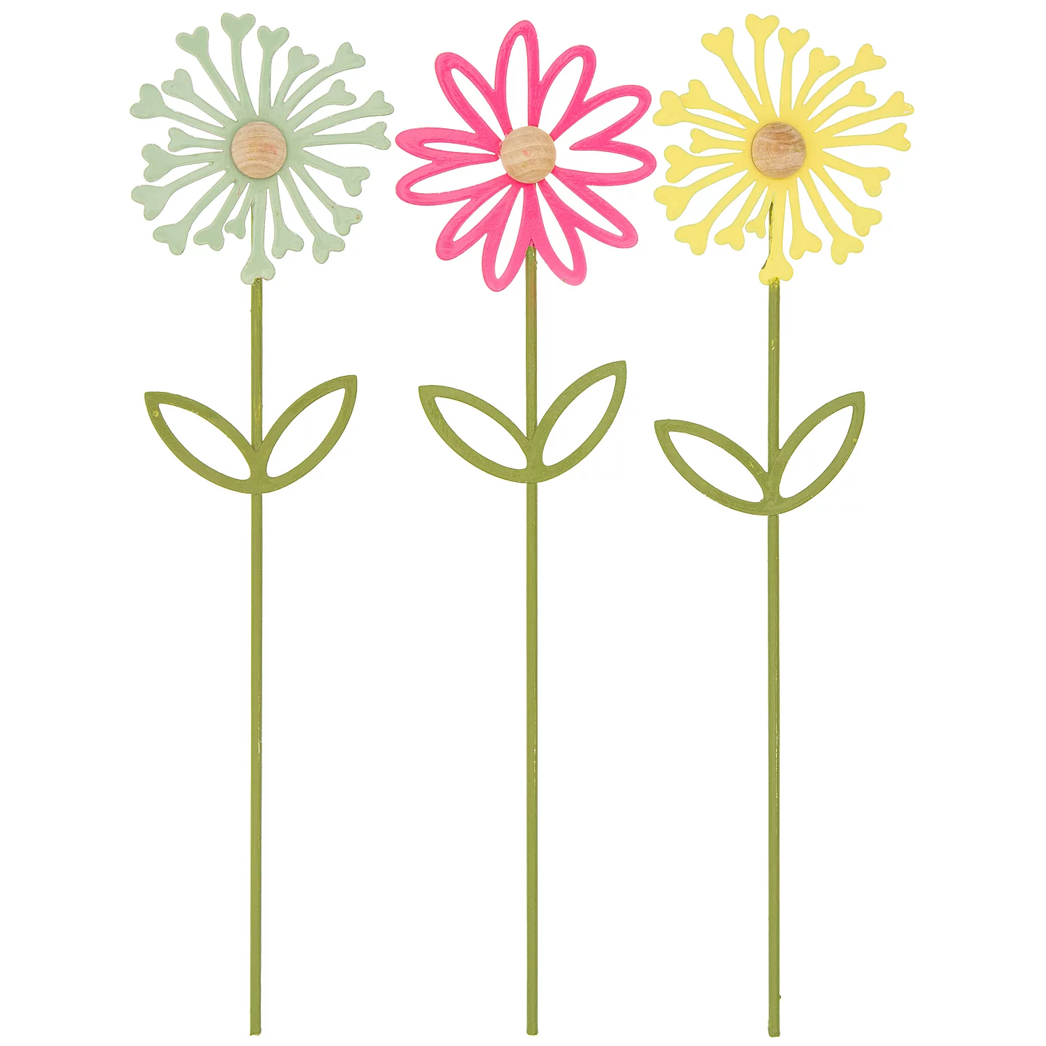 Blumen-Stecker aus Metall, 25,5 cm, 3 Stück