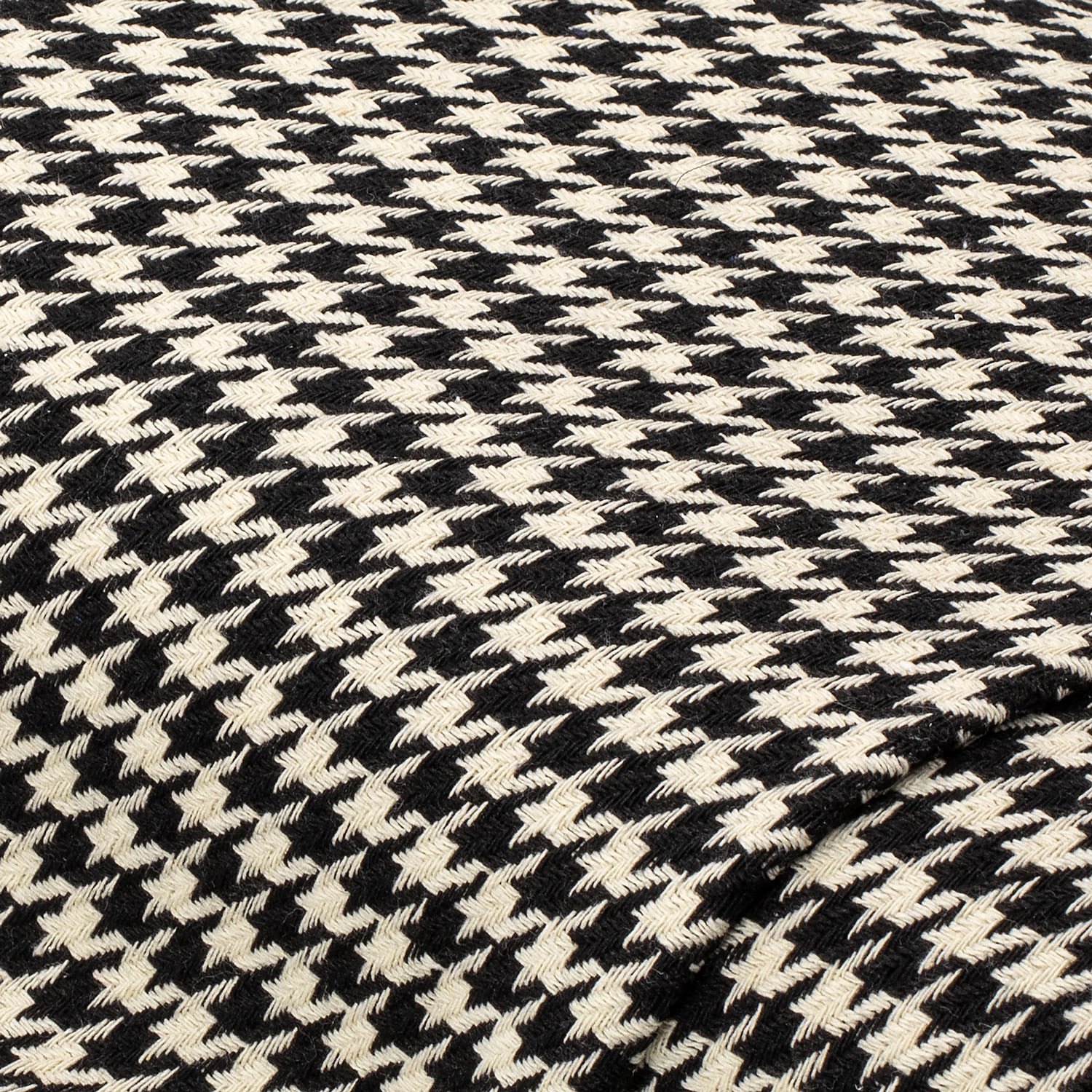 Webstoff Hahnentritt, schwarz-weiß